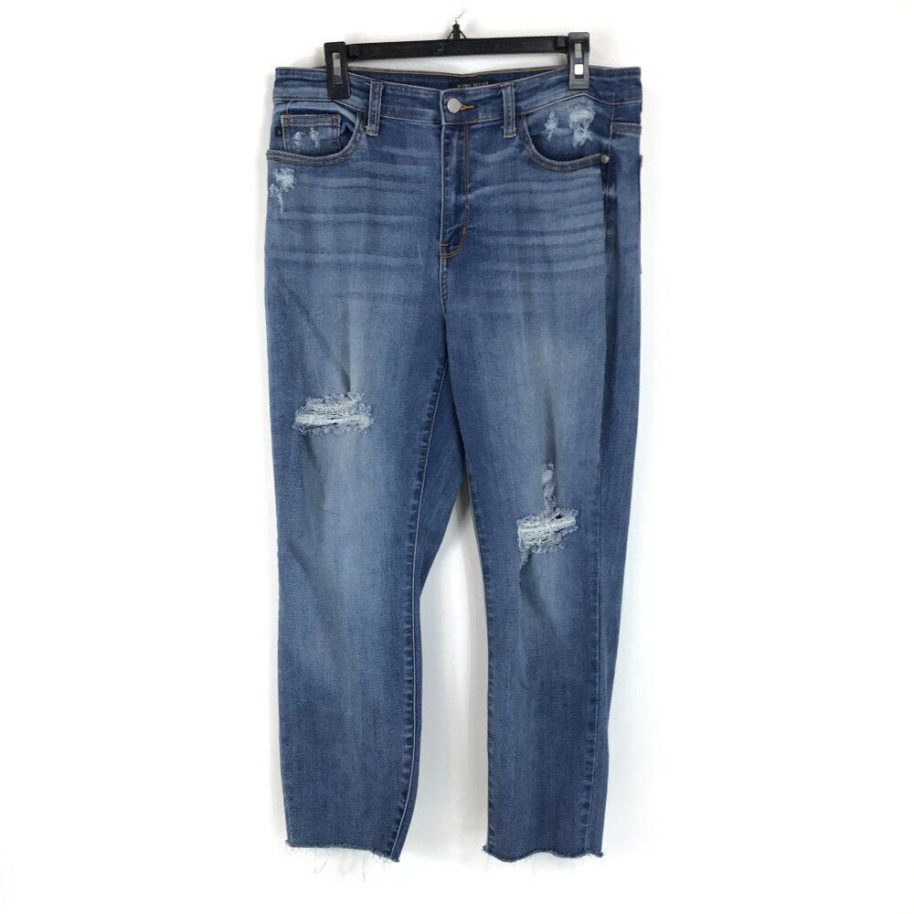 Judy Blue Distressed Slim Fit Ankle Jeans Women’s Size 13/31 Stretch Denim Crop